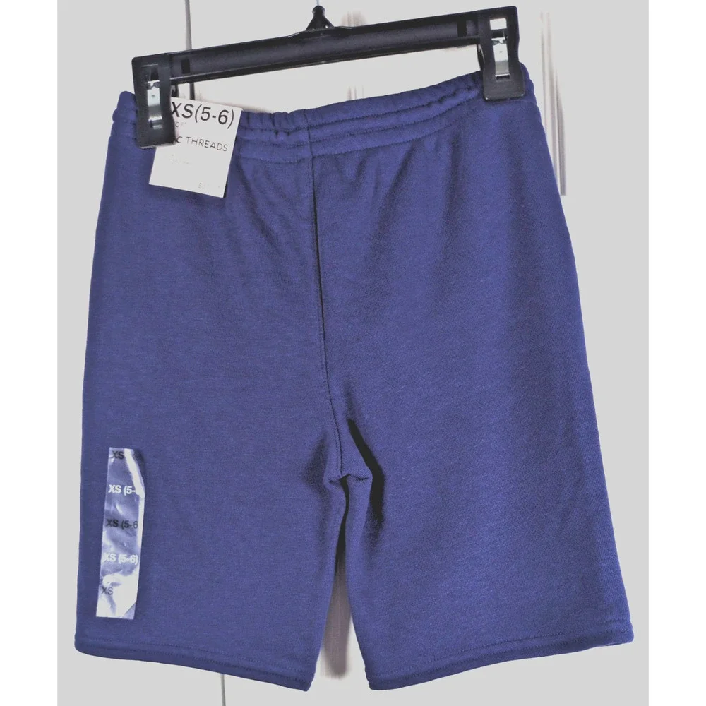 Epic Threads Boys Knit Shorts Size XS 5-6 Navy Blue Pull On Adjustable Waist NWT
